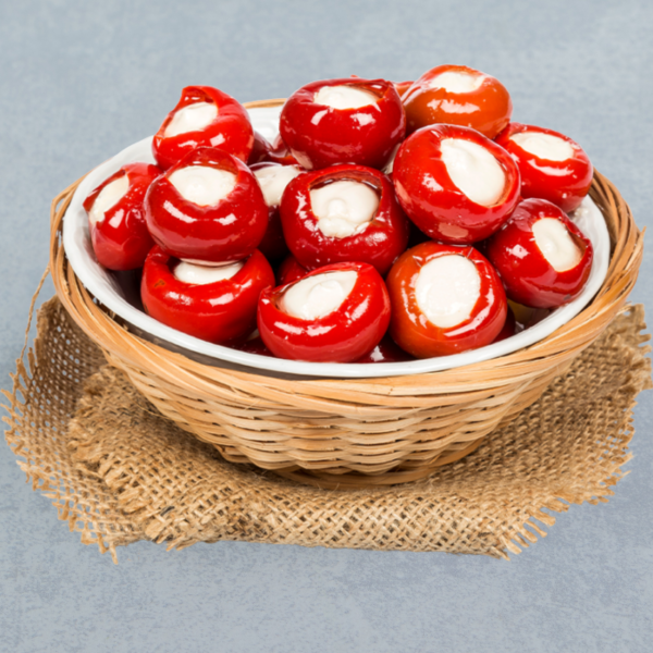 Cherry peppers stuffed with cheese